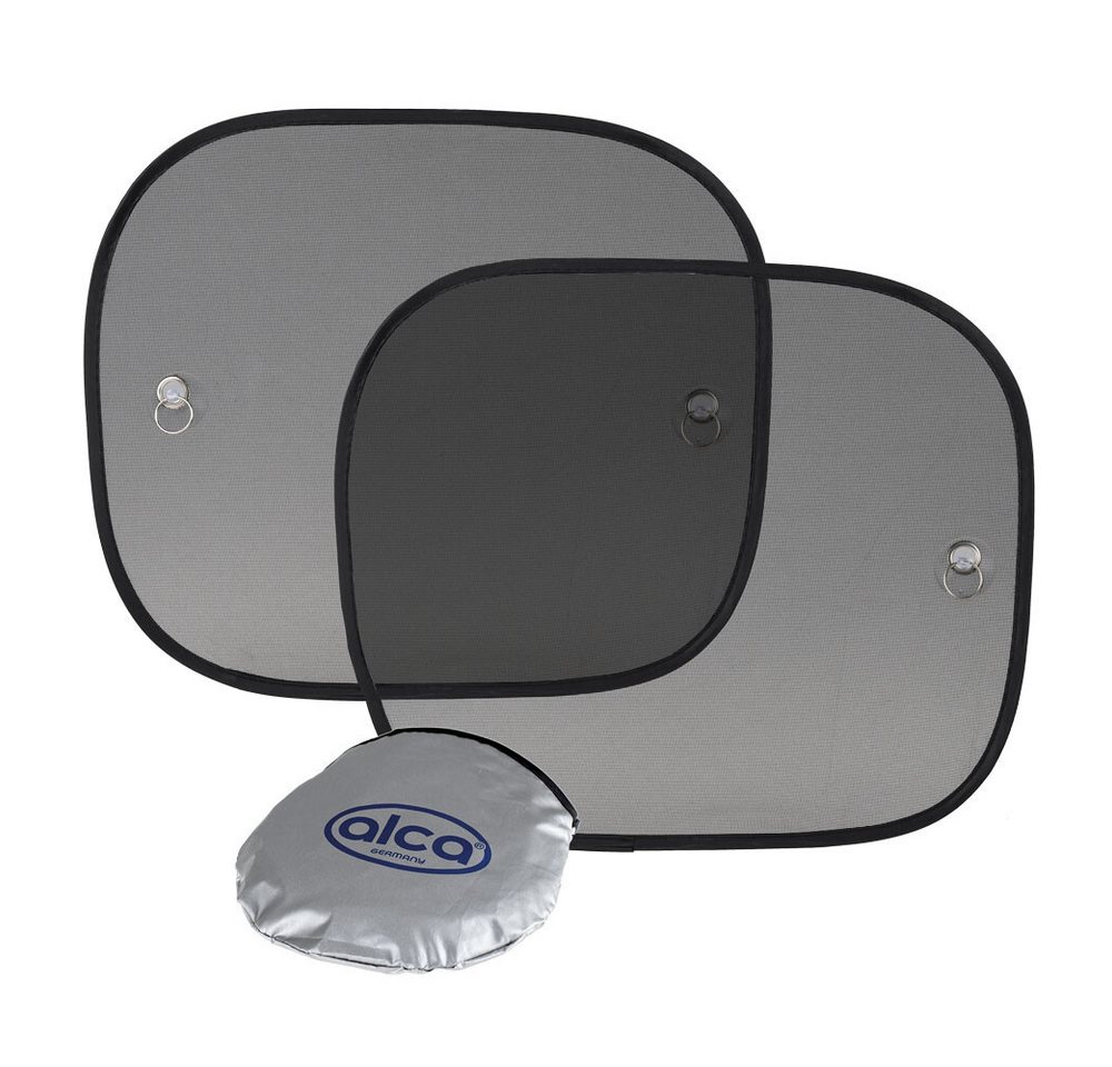 alca Autosonnenschutz Auto-Sonnenschutz 44x36 cm 2er Set UV Schutz Saugnapf Befestigung, 36 x 0.5 cm, (2-St)