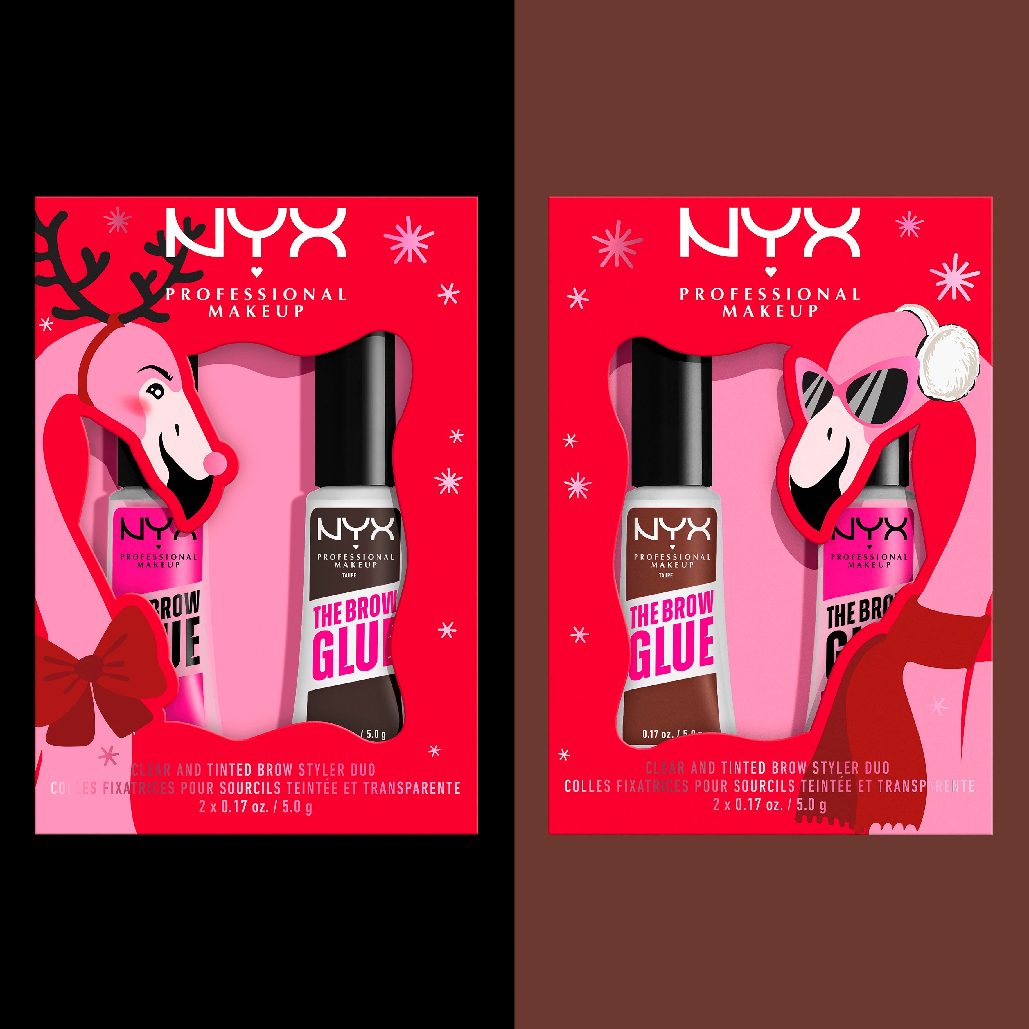 Kosmetik-Set Finish NYX deckend Makeup Duo, Textur NYX Brow Glue Gel, Stick Professional