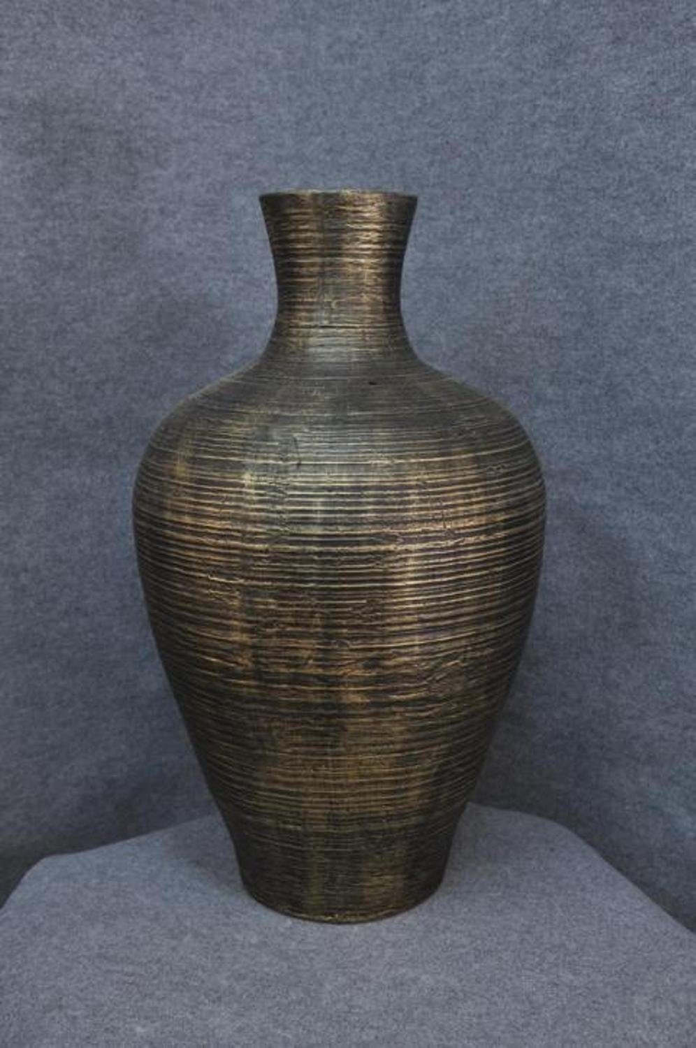 JVmoebel Skulptur XXL Big Braun 56cm Medusa Schale Antik Vasen Stil Design Vase Blumen Deko