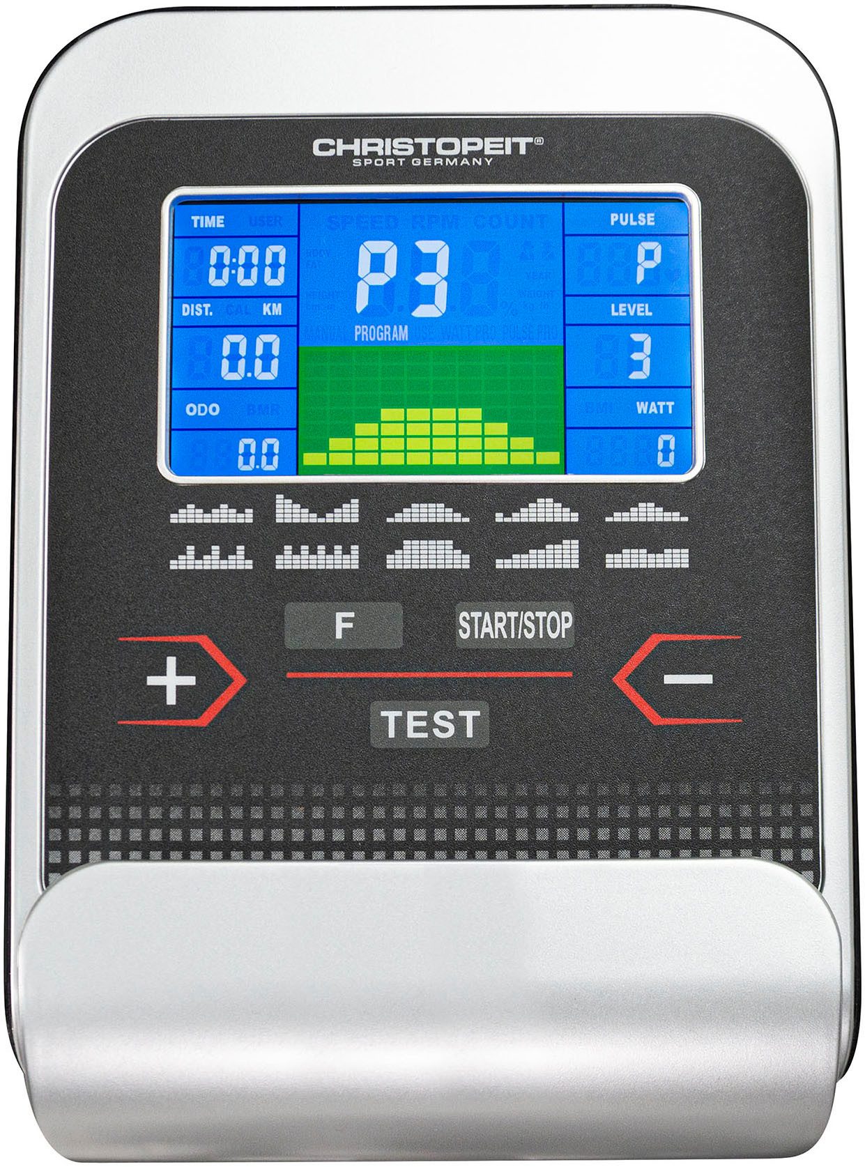 Christopeit Sport® Crosstrainer-Ergometer AX 8000 (Fitnessgerät), 150 kg max. Benutzergewicht, 24 Widerstandsstufen