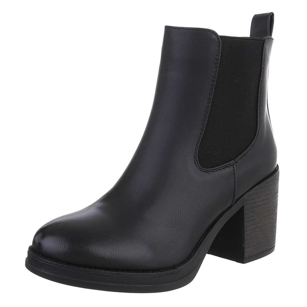 Ital-Design Stylischer Chelsea Boot mit Blockabsatz für Damen High-Heel-Sti günstig online kaufen