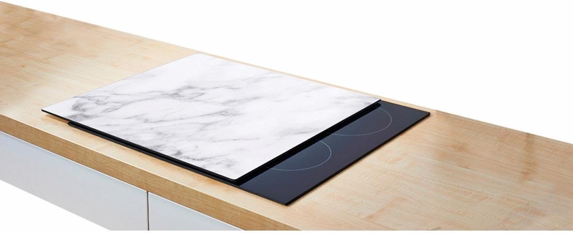 Zeller Present Herdblende-/Abdeckplatte Marmor, (1 tlg), Silikonfüßen