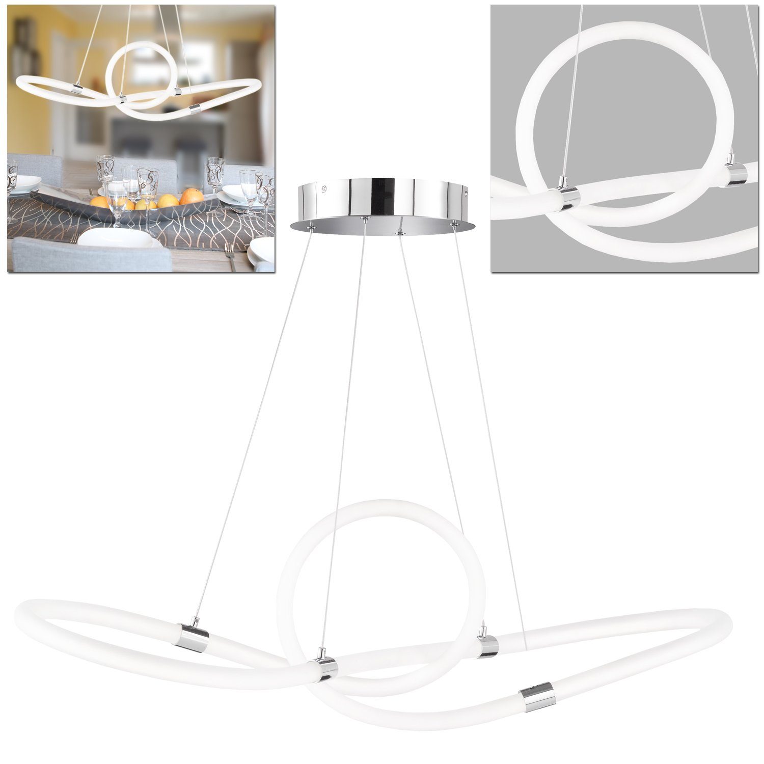 Home4Living Pendelleuchte LED Pendelleuchte 1flg Pendellampe günstig online kaufen