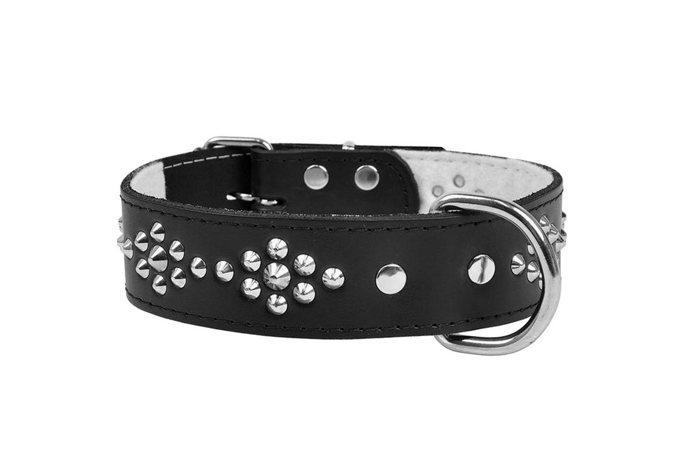 Thumbnail - Sarcia.eu Hunde-Halsband Schwarzes Hundehalsband aus Leder mit Nieten 40mm/46cm