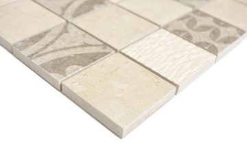Mosani Mosaikfliesen Marmor Mosaik Fliese Keramikmosaik beige braun