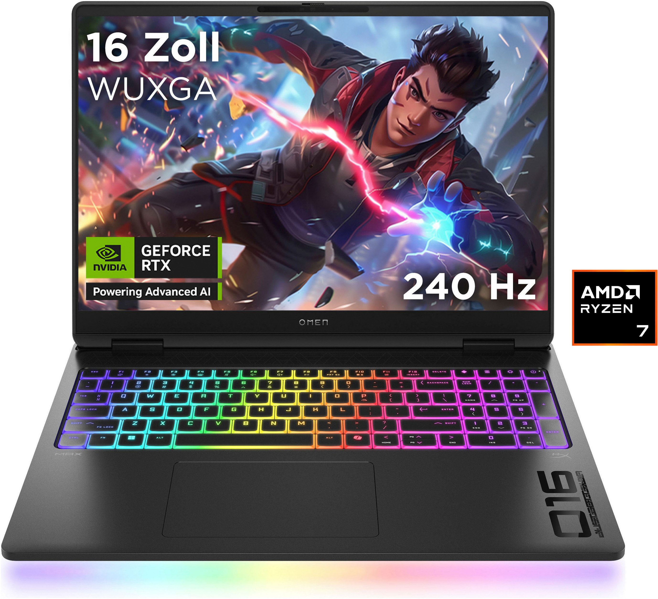 HP Omen Max 16-ak0073ng Gaming-Notebook (40,6 cm/16 Zoll, AMD Ryzen™ AI 7 H 350, GeForce RTX 5070, 1000 GB SSD)