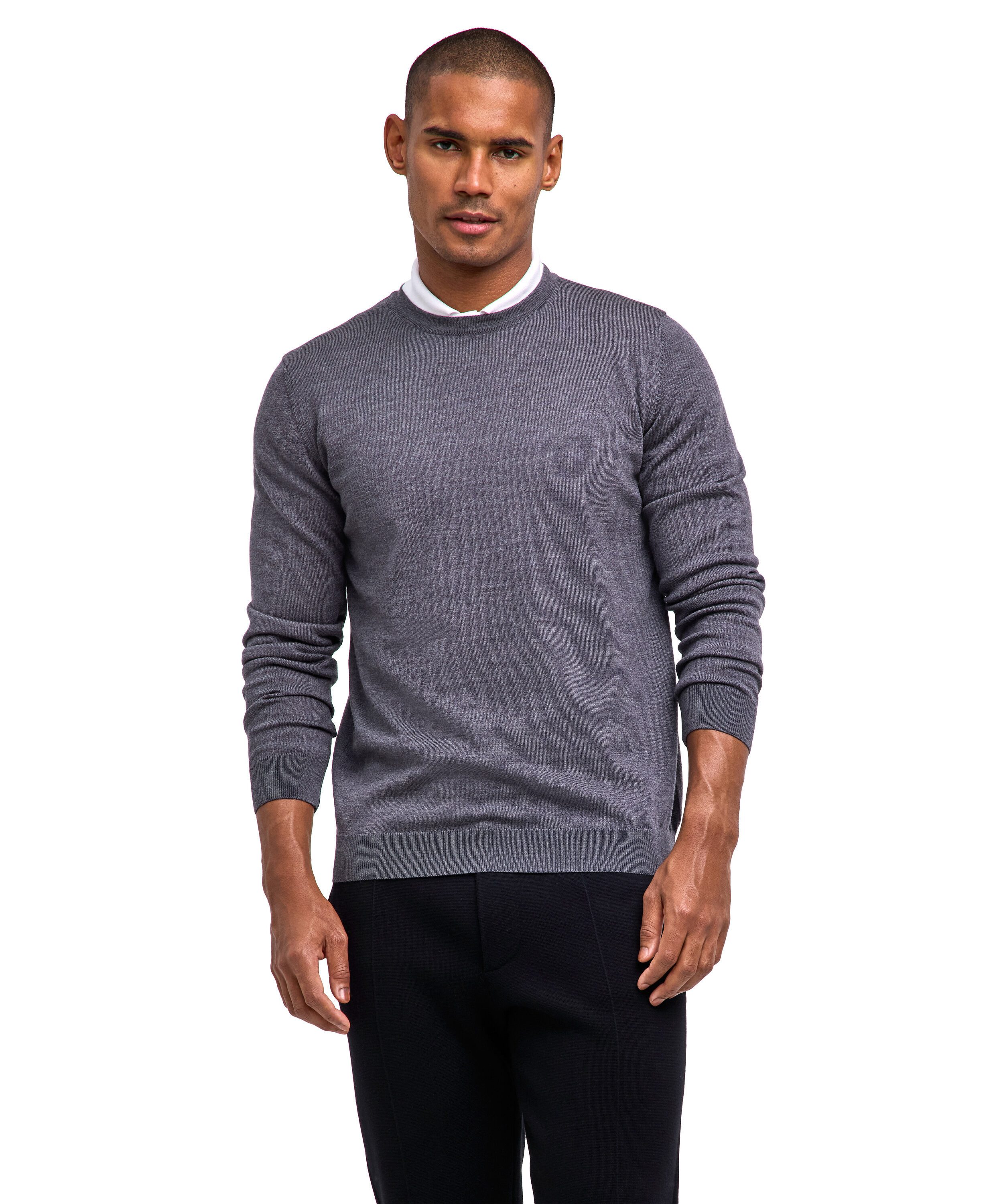 FALKE Strickpullover FALKE Pure Merino Wool Herren (1-tlg) aus reiner, extrafeiner Merinowolle