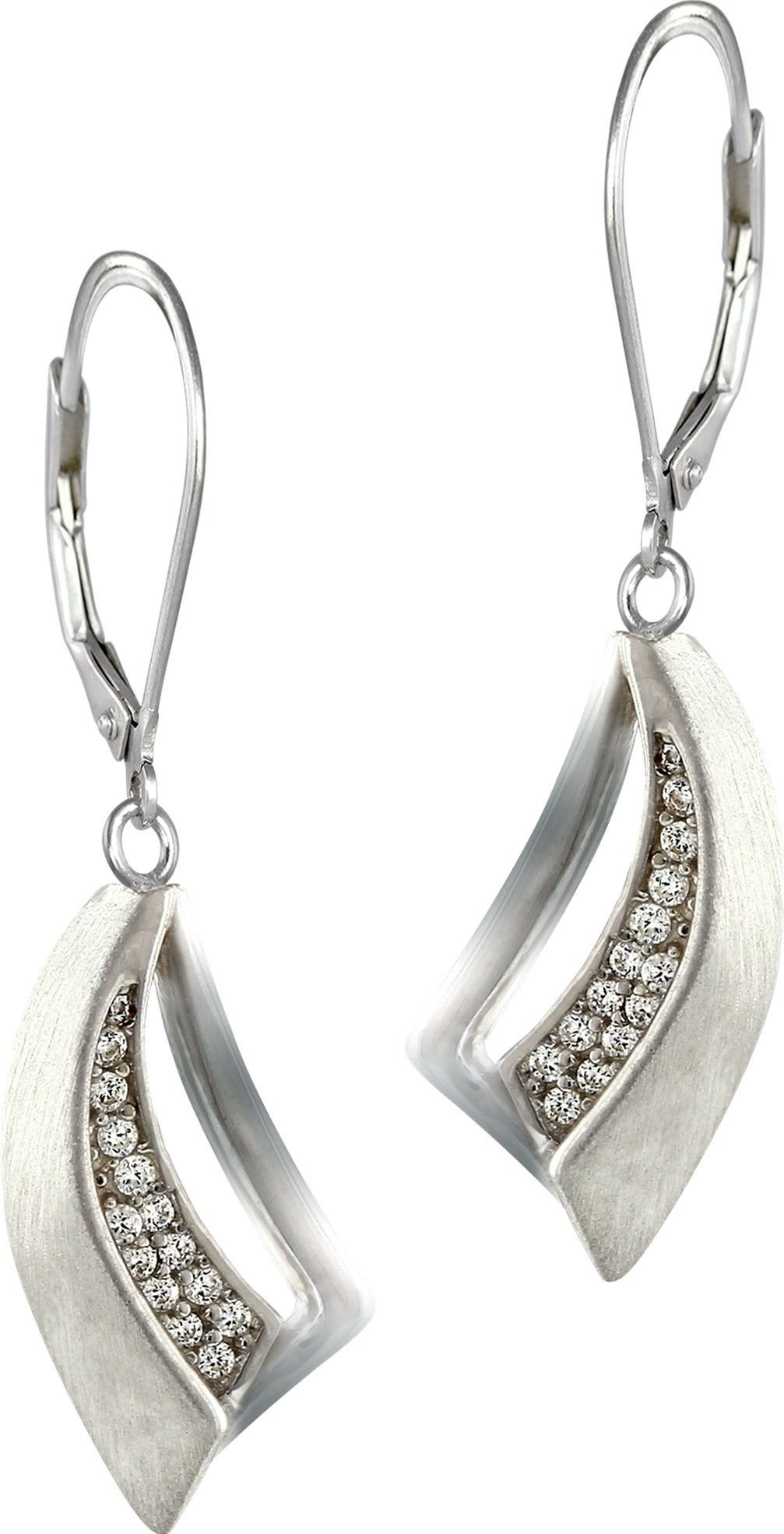 SilberDream Paar Ohrhänger 925 Segel 925 Damen (Ohrhänger), Ohrringe Zirkonia Silber SilberDream silber Silber, Farbe: aus Sterling Ohrhänger