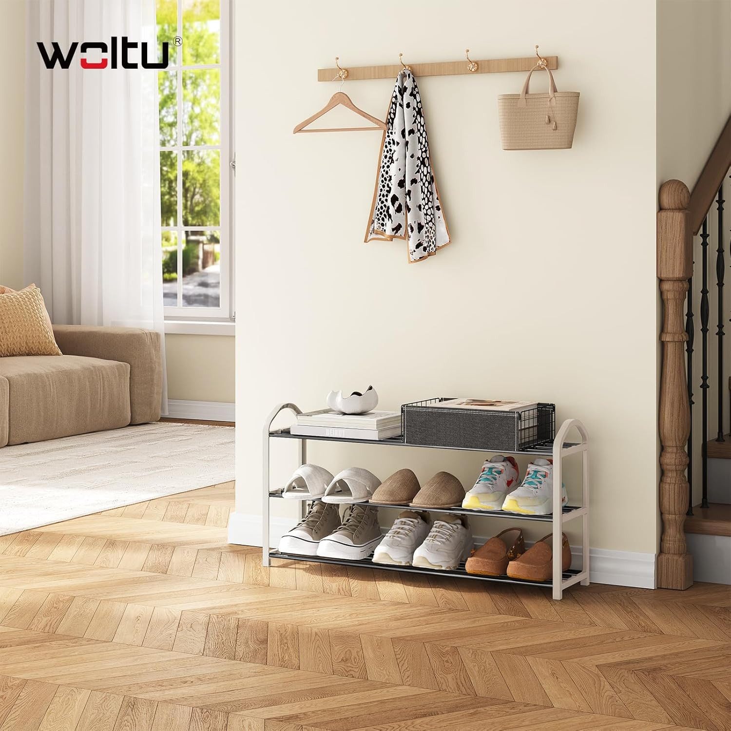 Woltu Schuhregal, 1-tlg., 3 Schicht für günstig online kaufen
