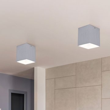 etc-shop LED Einbaustrahler, Leuchtmittel inklusive, Warmweiß, Aufbau Decken Strahler Esszimmer Küchen Wand Alu Lampe im Set