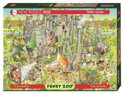 HEYE Puzzle 29727 Marino Degano Funky Zoo Jurassic Habitat, 1000 Puzzleteile