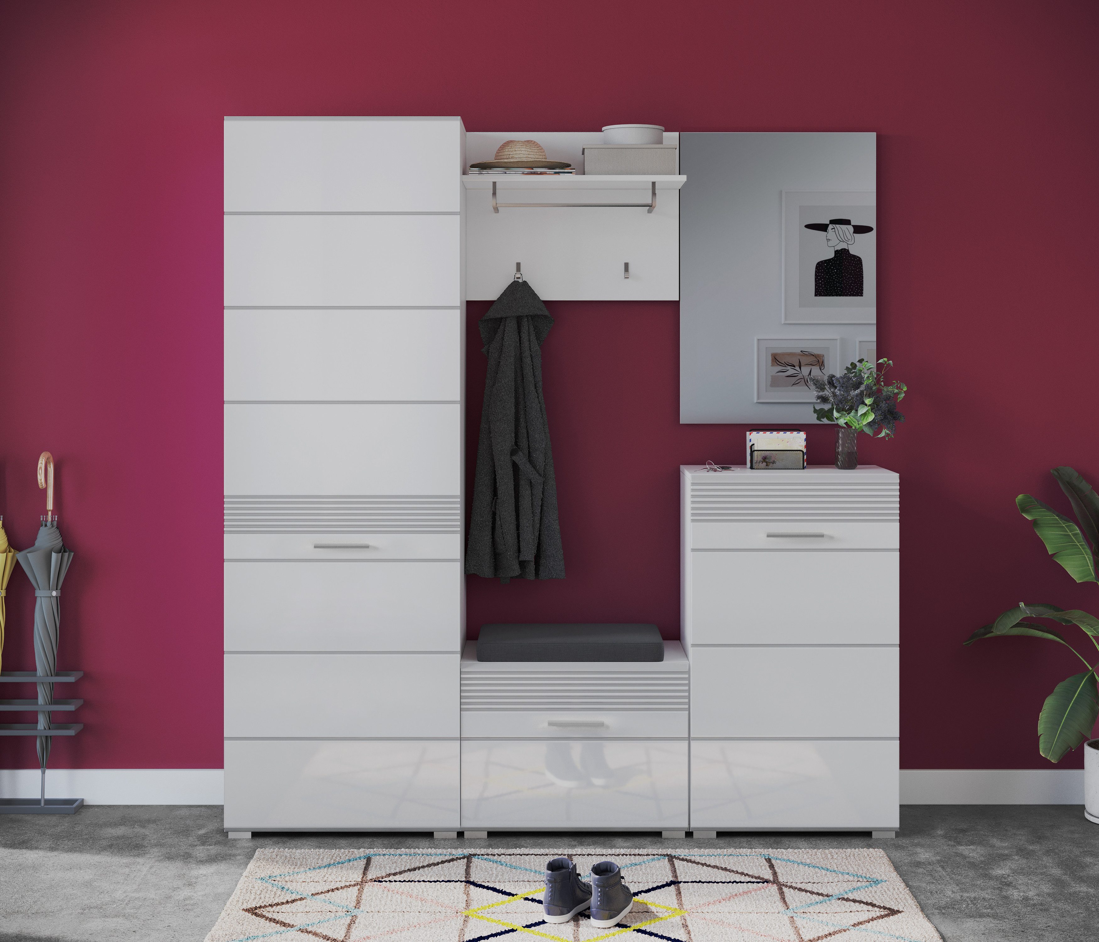 furnling Garderobenpaneel Helsinki, 1 Ablageboden, 1 günstig online kaufen