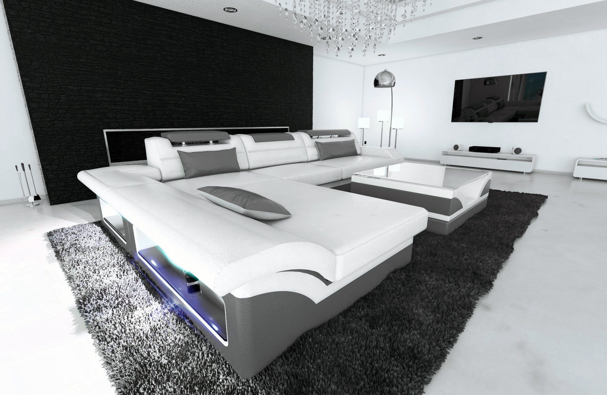 Sofa Dreams Ecksofa Couch Leder Sofa günstig online kaufen