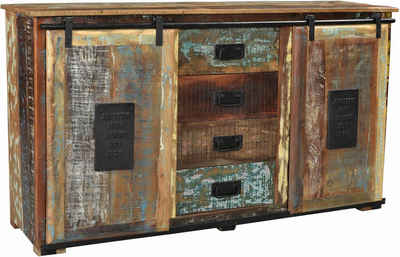 SIT Sideboard »Jupiter«, aus recyceltem Altholz, Shabby Chic, Vintage