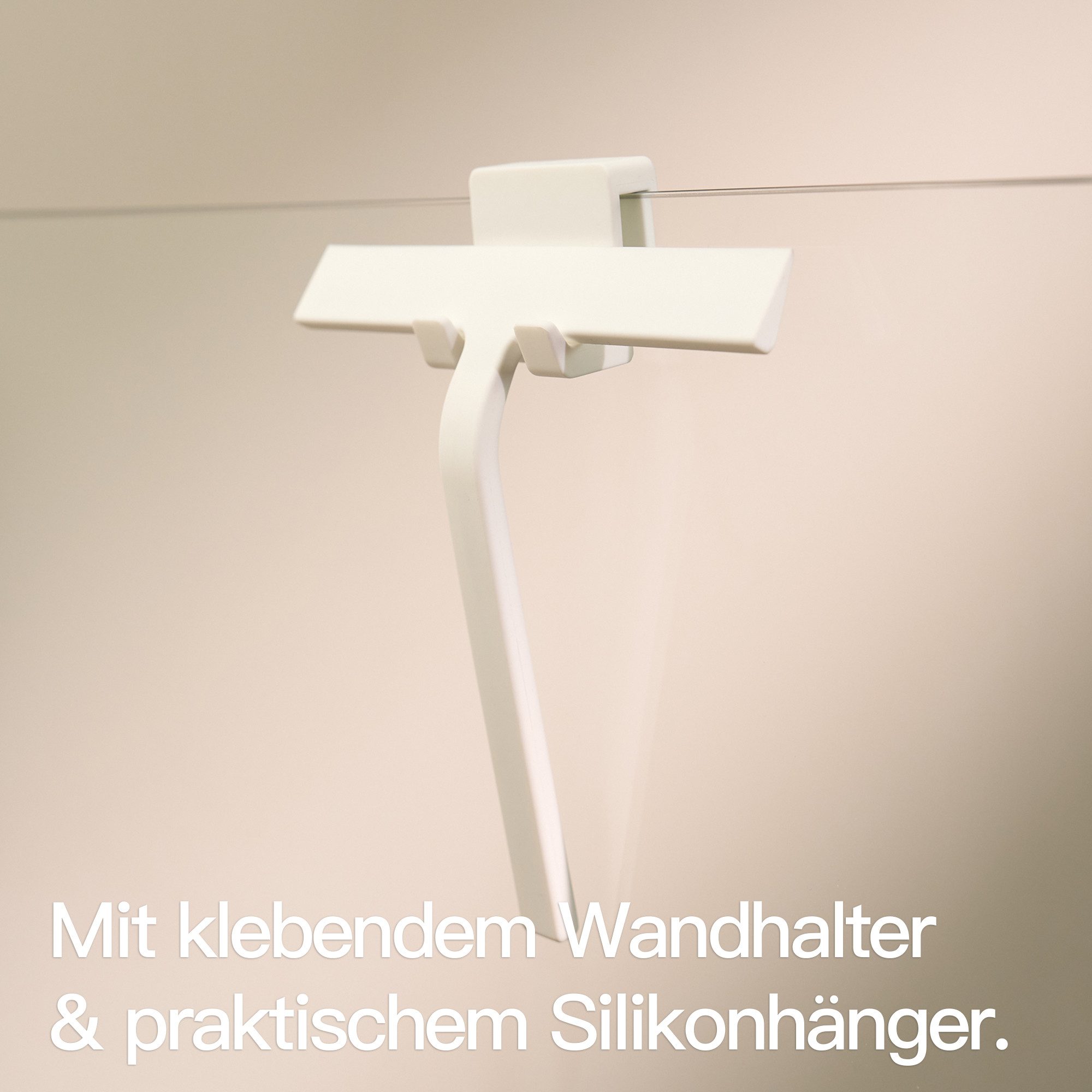 Designfabrik Hamburg Duschabzieher, 23 cm Breite, Silikonummantelt, inklusive 2x Halterung