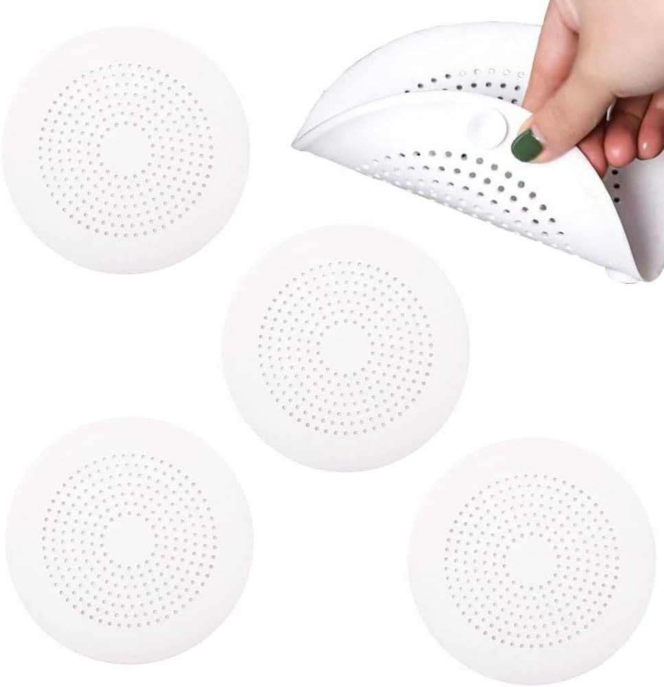 FELIXLEO Abflusssieb Abflusssieb Silikon Abflusssieb Dusche, Abfluss Haarfänger, (4-St)