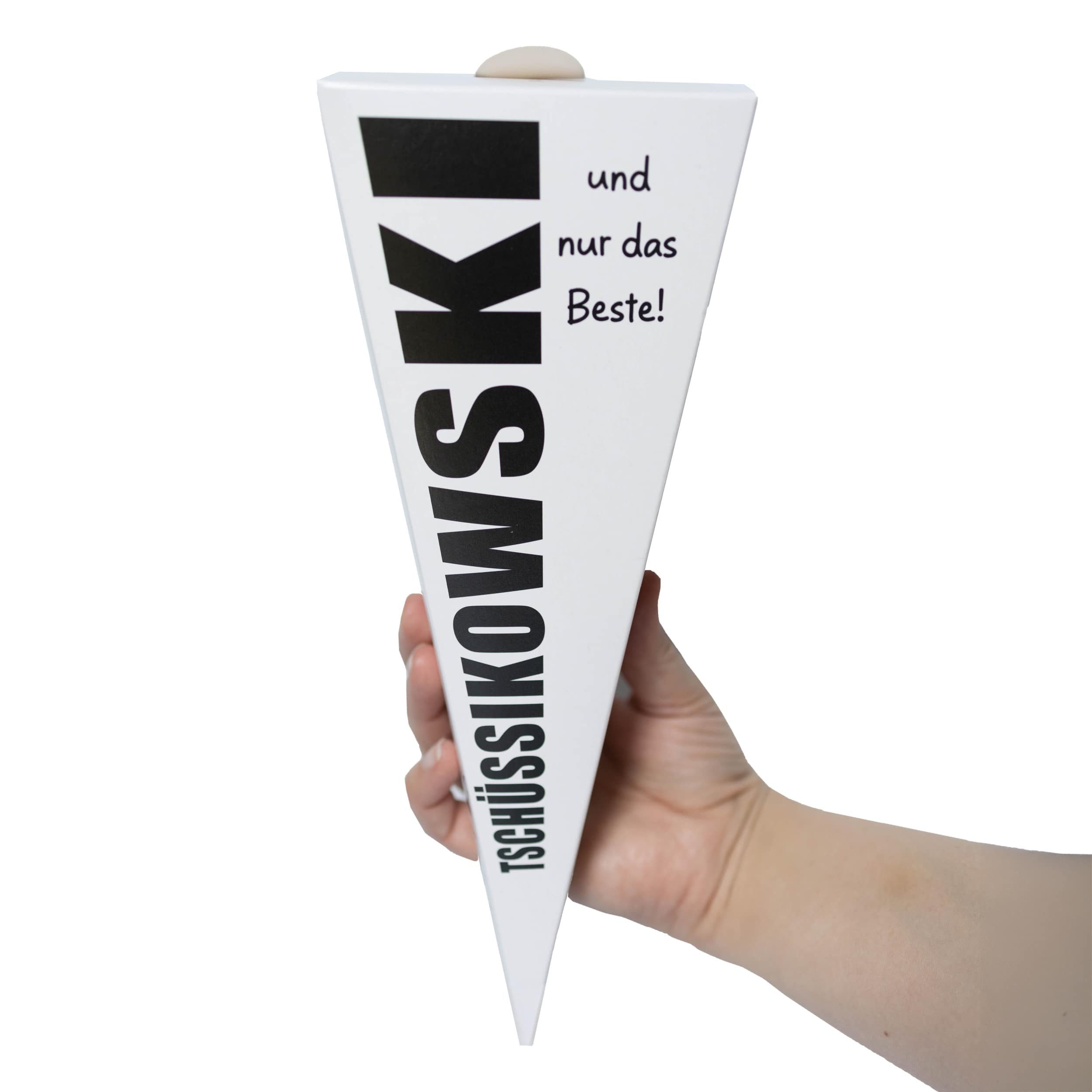 TOBJA Schultüte Abschied Kollegin Kollege Schultüte Abschiedsgeschenk, Ruhestand Rente Befüllbare Mini Geschenkverpackung