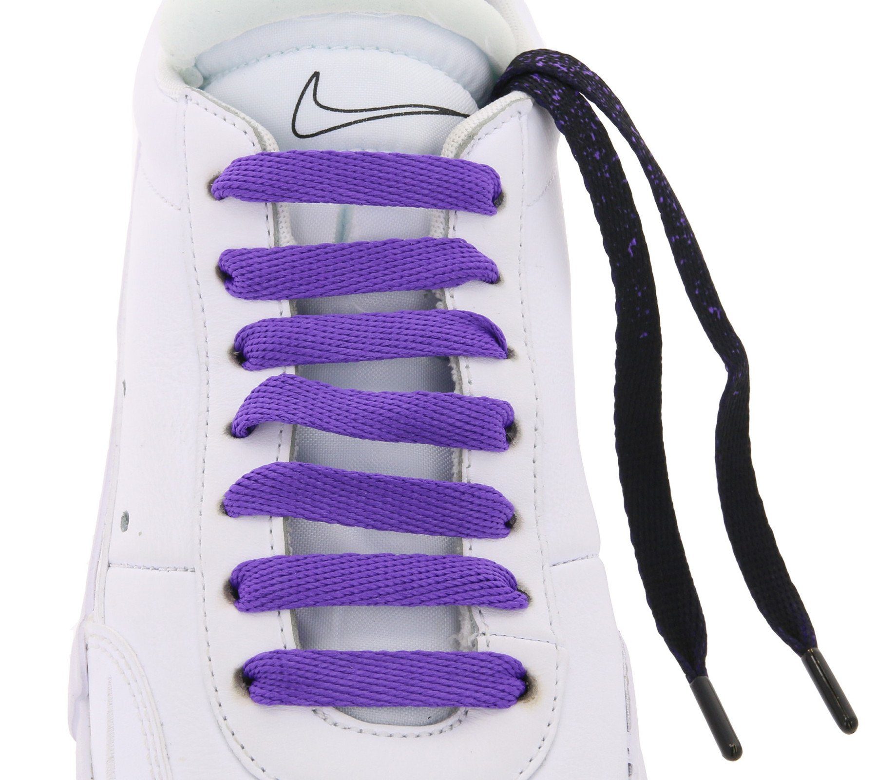 Schnürsenkel Schwarz/Violett Schuhbänder zweifarbige Schnürsenkel Schuhe Tubelaces Schnürbänder TubeLaces