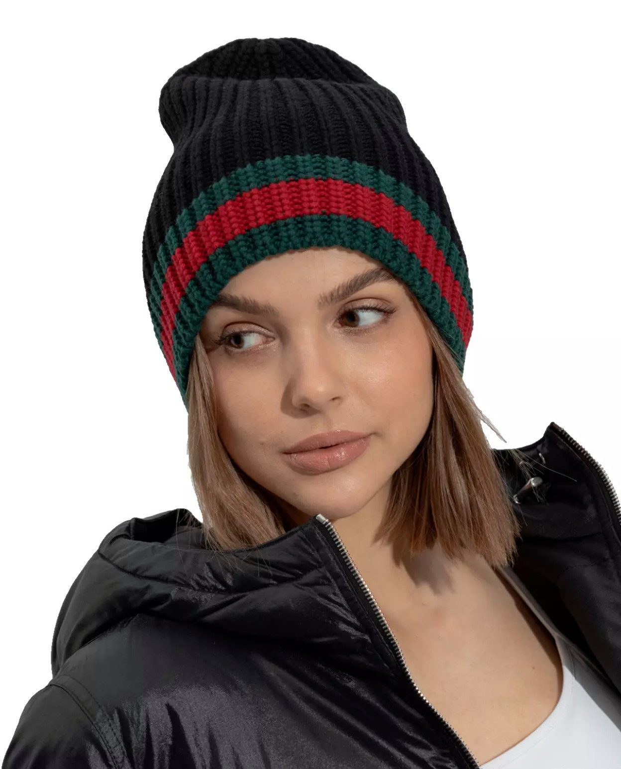 GUCCI Strickmütze Web Rippenstrick Hut Beanie günstig online kaufen