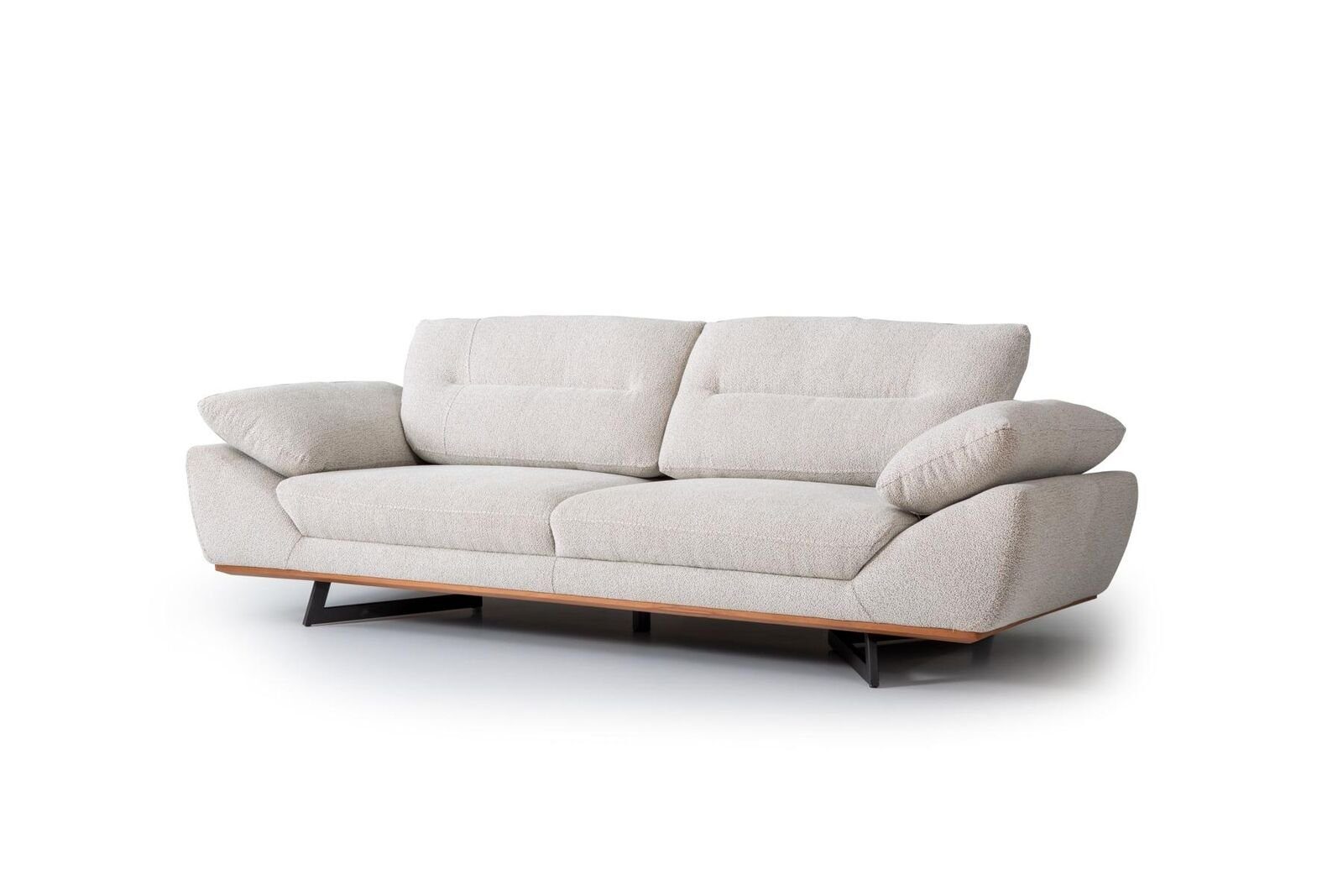 JVmoebel 3-Sitzer Designer Teile, Europa wohnzimmer, Sitzer 3 Weiß Sofas in Sofa 1 Polster Made Couch Design in