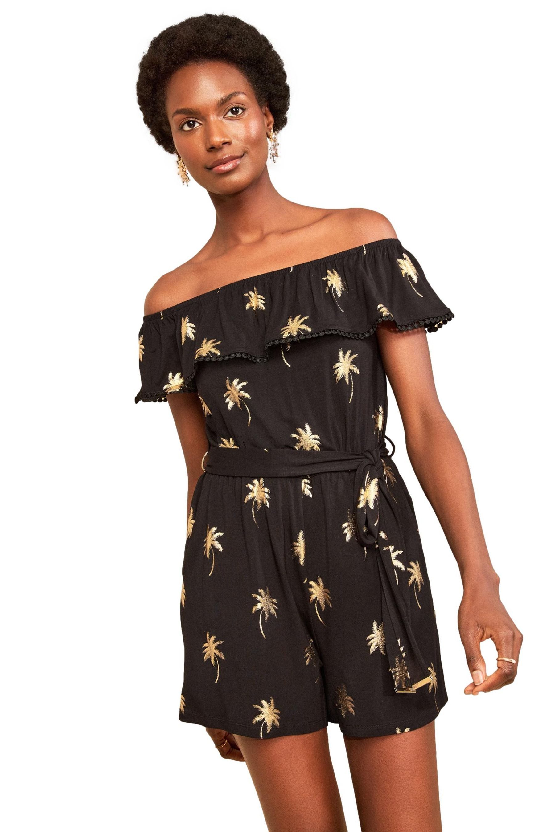 Playsuit Love & Roses Bardot-Playsuit, Kurzgröße