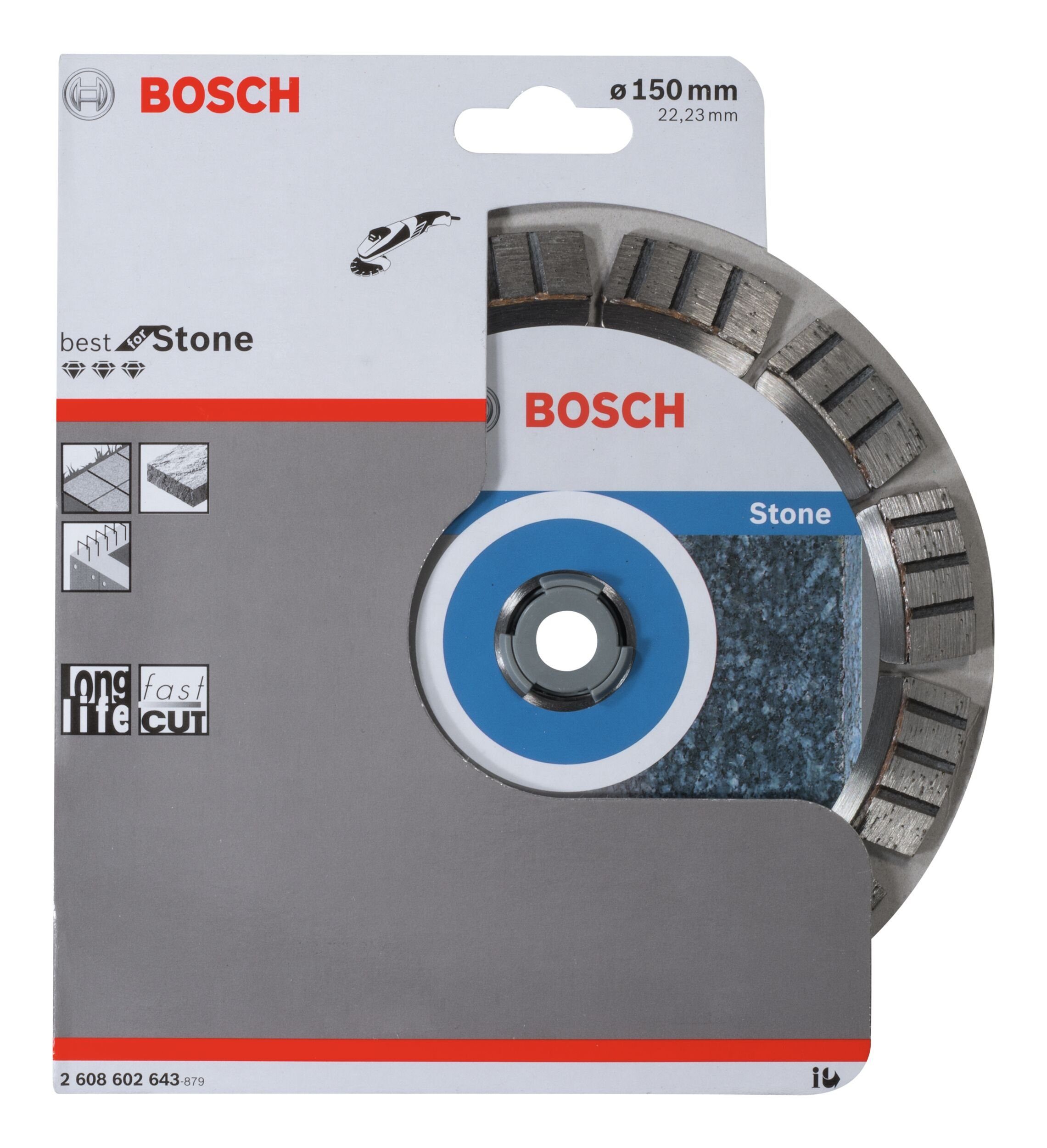 150 2,4 x Diamanttrennscheibe x x mm Trennscheibe, Ø 22,23 12 - 150 Best BOSCH Stone for mm,