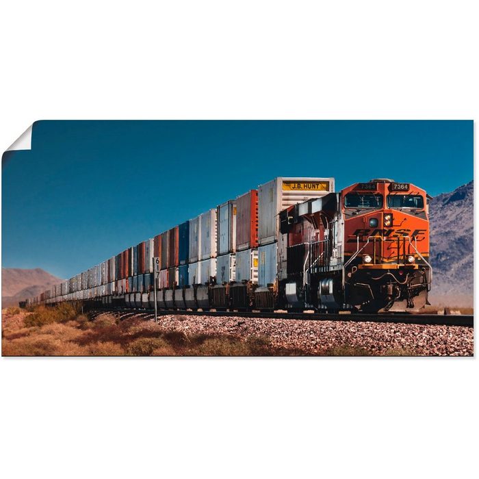 Artland Wandbild Güterzug BNSF Kalifornien Züge (1 St) als Alubild Leinwandbild Wandaufkleber oder Poster in versch. Größen