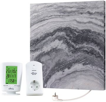Marmony Infrarotheizung Carrara-Optik, 500 Watt, inkl. Fernbedienung und Timer