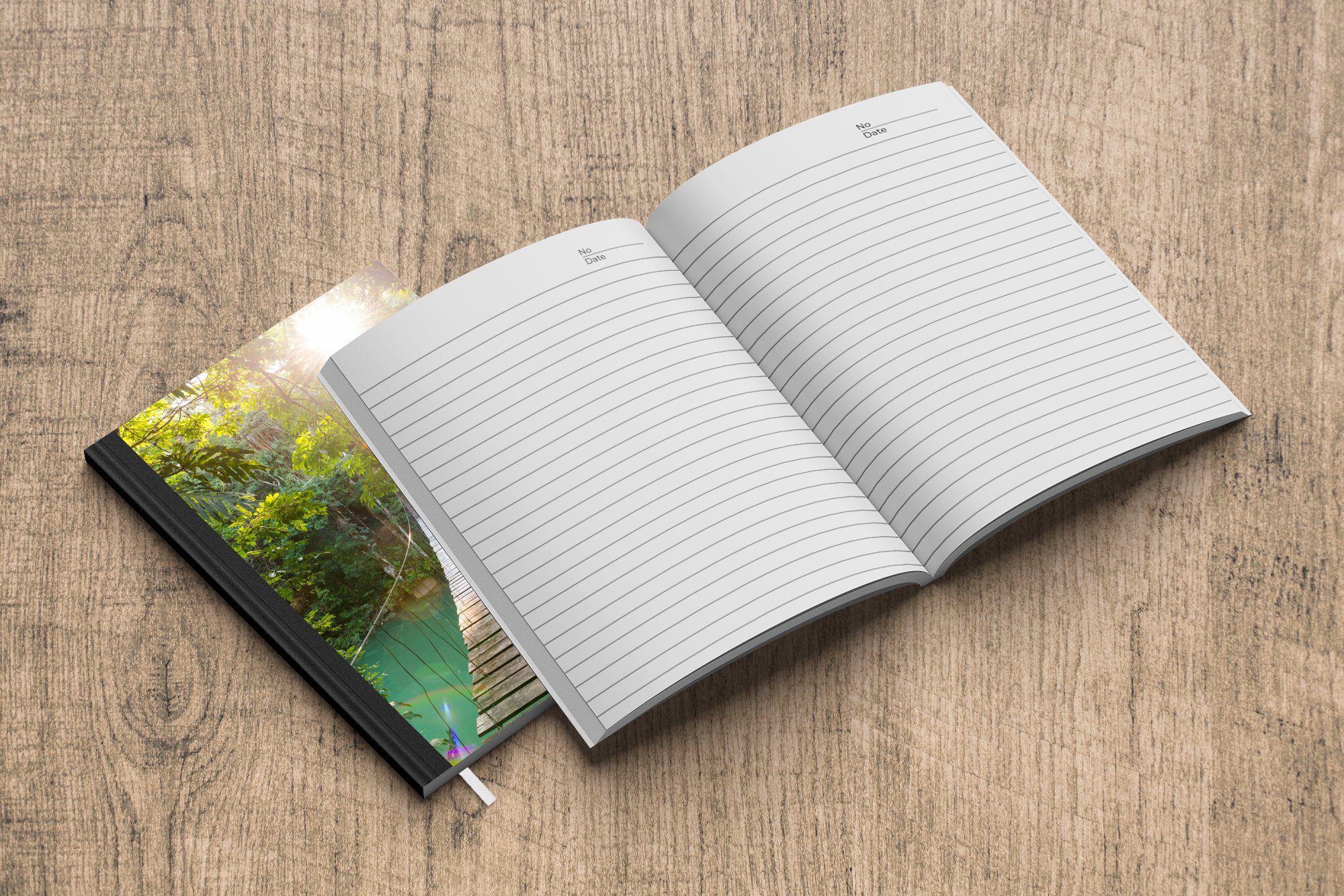 - Haushaltsbuch - Natur Seiten, - Brücke Dschungel Merkzettel, Journal, Wasser Pflanzen, 98 A5, Tagebuch, Notizheft, - Notizbuch MuchoWow