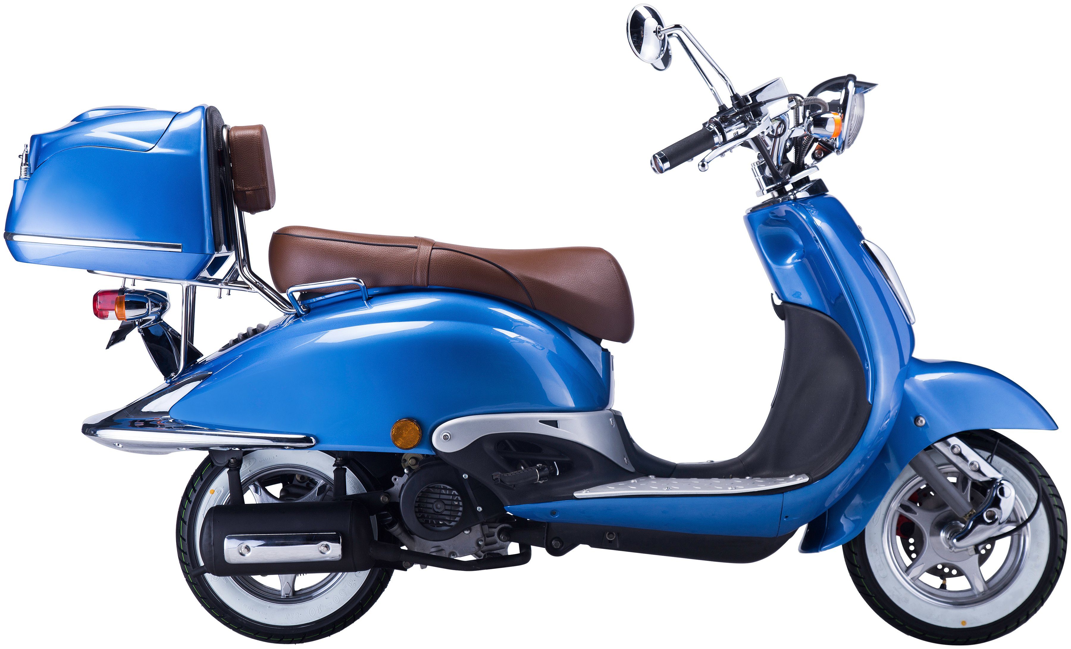 GT UNION Strada, km/h, Euro 85 ccm, mit blau (Set), 5, Motorroller 125 Topcase