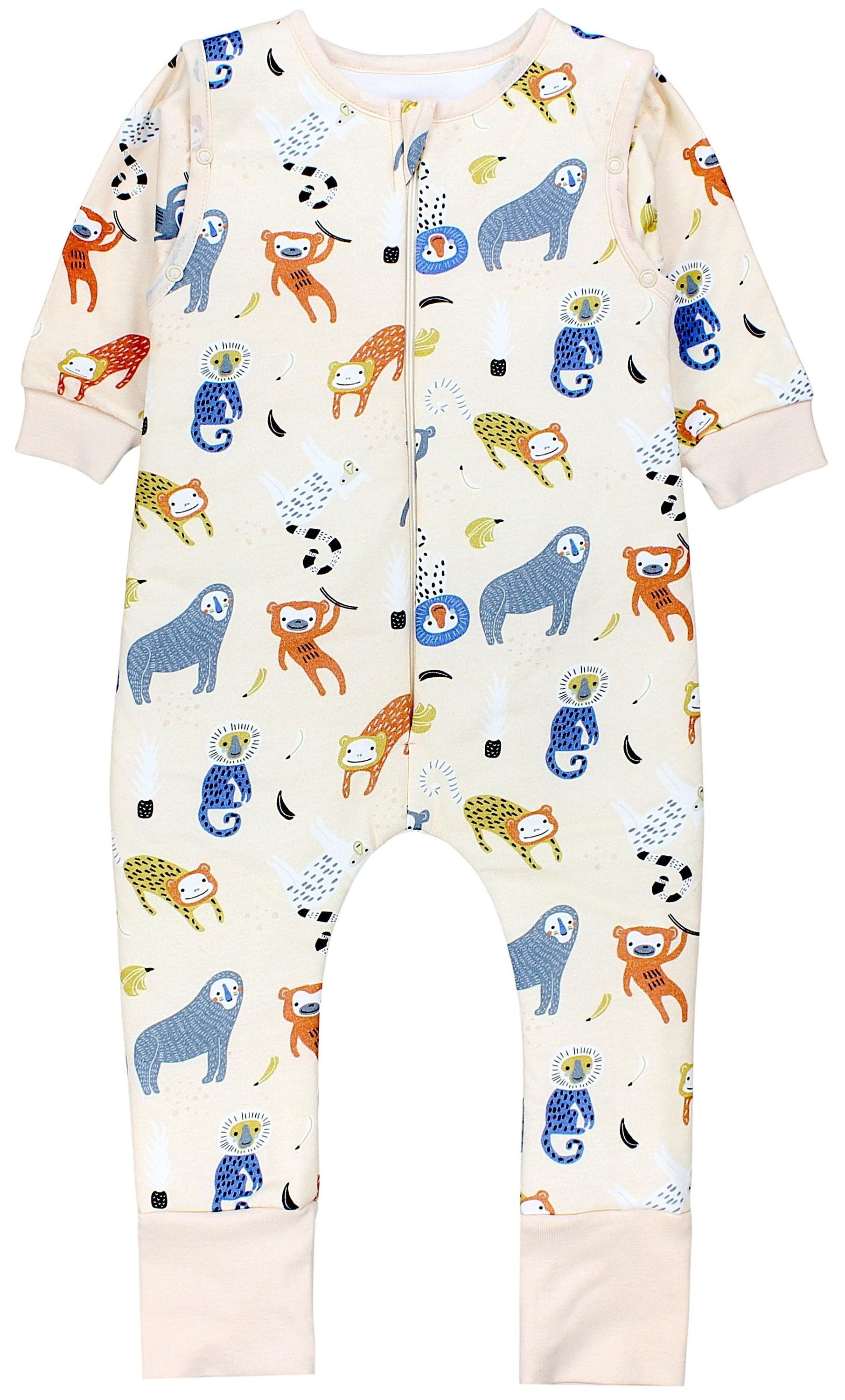 Babyschlafsack 2.5 TOG Schlafsack BIO-Baumwolle mit Beinen und Ärmeln Herbst Winter