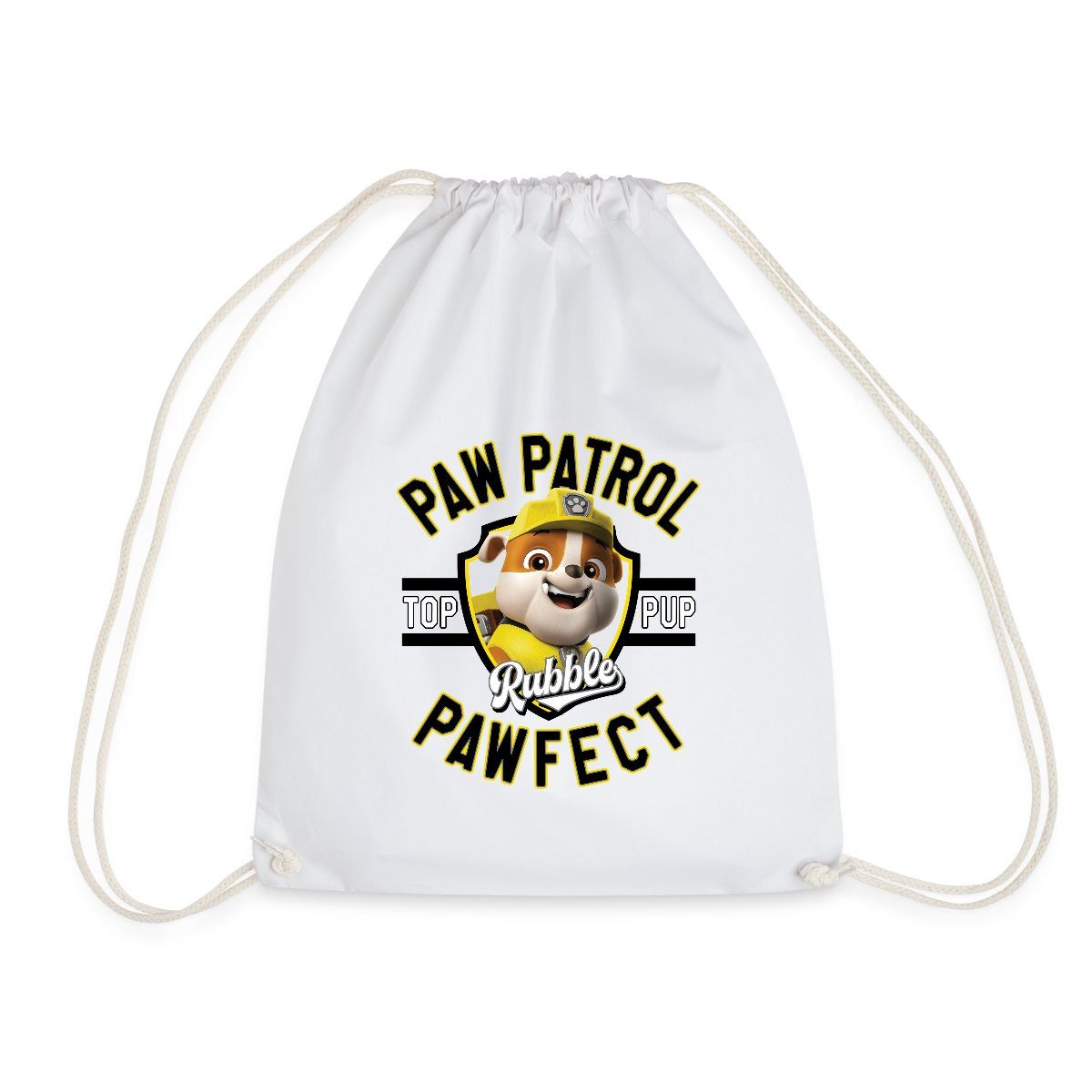 Spreadshirt Turnbeutel Paw Patrol Rubble Pawfect Turnbeutel (1-tlg)