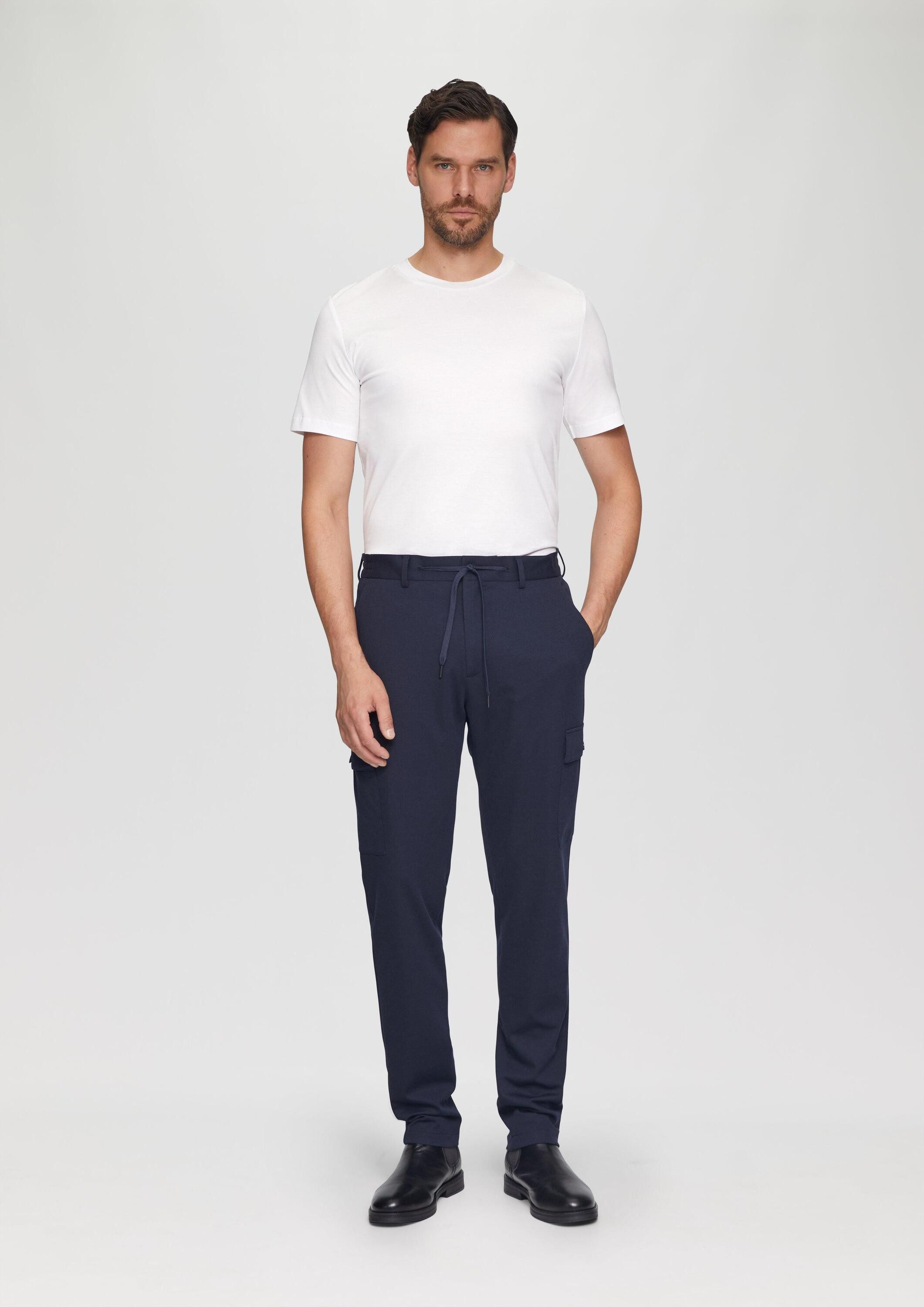 s.Oliver Kurzarmshirt T-Shirt Jerseyshirt im Slim Fit aus merzerisierter Baumwolle