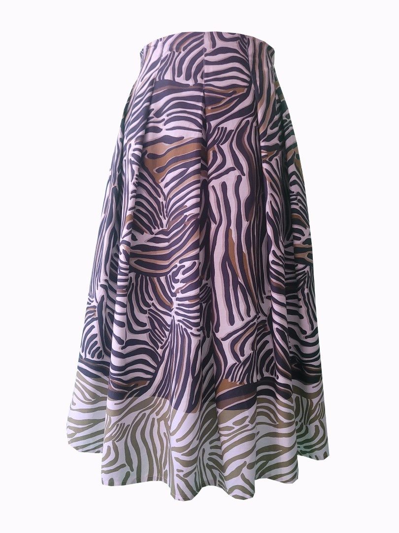 Ann Kruth Faltenrock Animal Print Zebra Hergestellt in Deutschhland