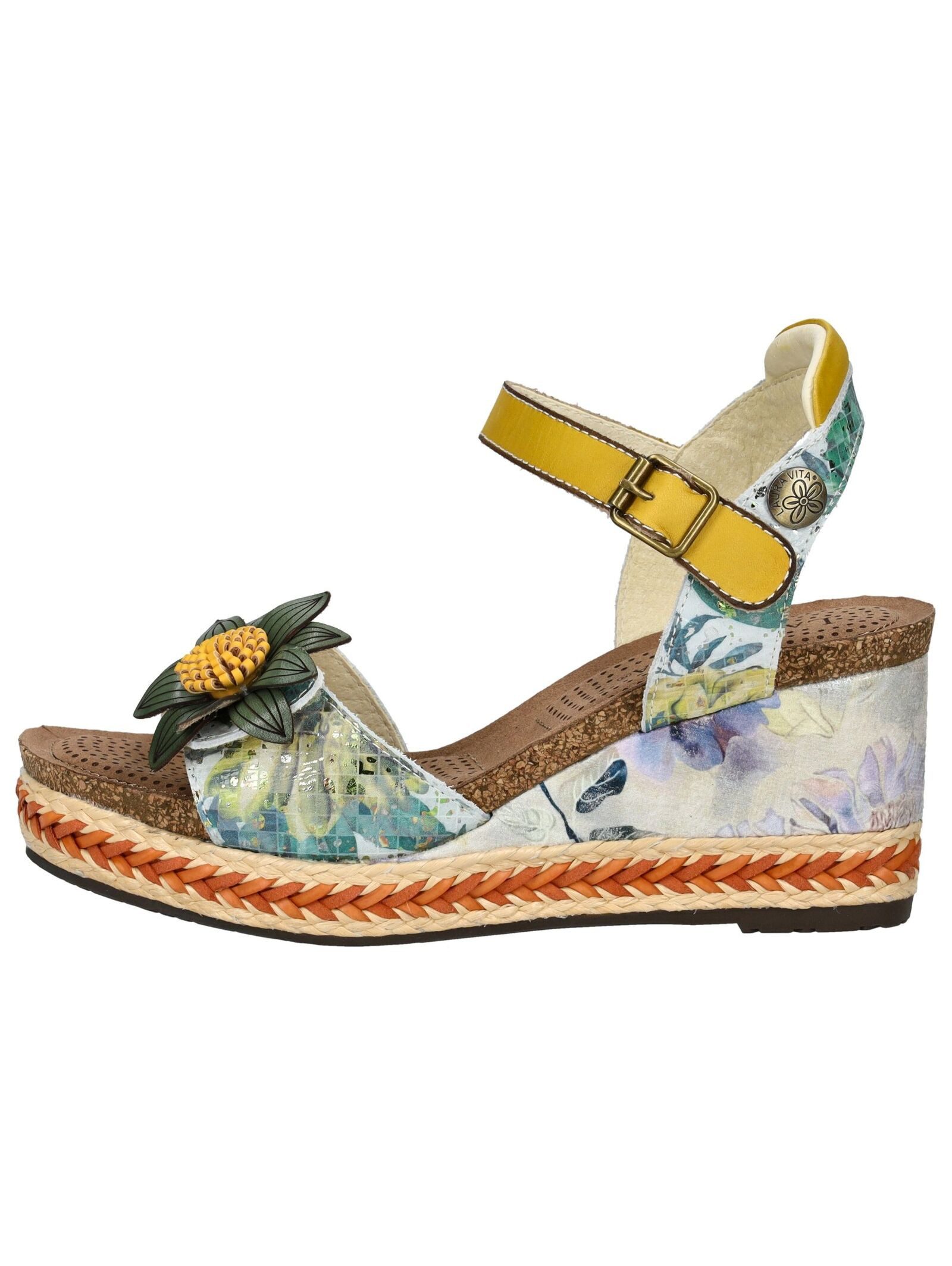 LAURA VITA Sandalen Leder Keilsandalette günstig online kaufen