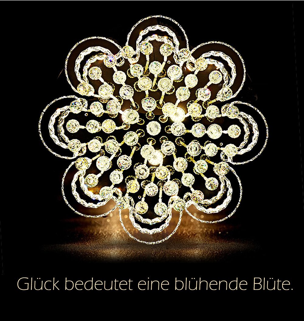 Eurotondisplay LED Deckenleuchte LED Pendelleuchte Kristall Fernbedienung D günstig online kaufen