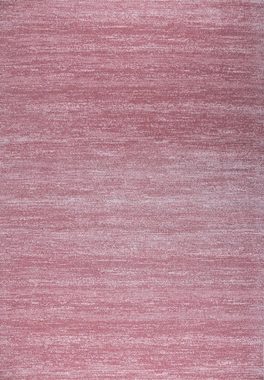 Teppich Kurzflor Rosa Meliert Farbecht, Vimoda, Rechteckig, Höhe: 10 mm, Pflegeleicht, Einfarbig, Wohnzimmer