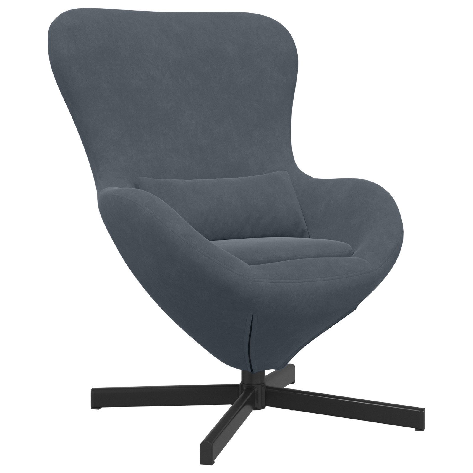 vidaXL Sessel Ei-Stuhl Dunkelgrau Samt (1-St) günstig online kaufen