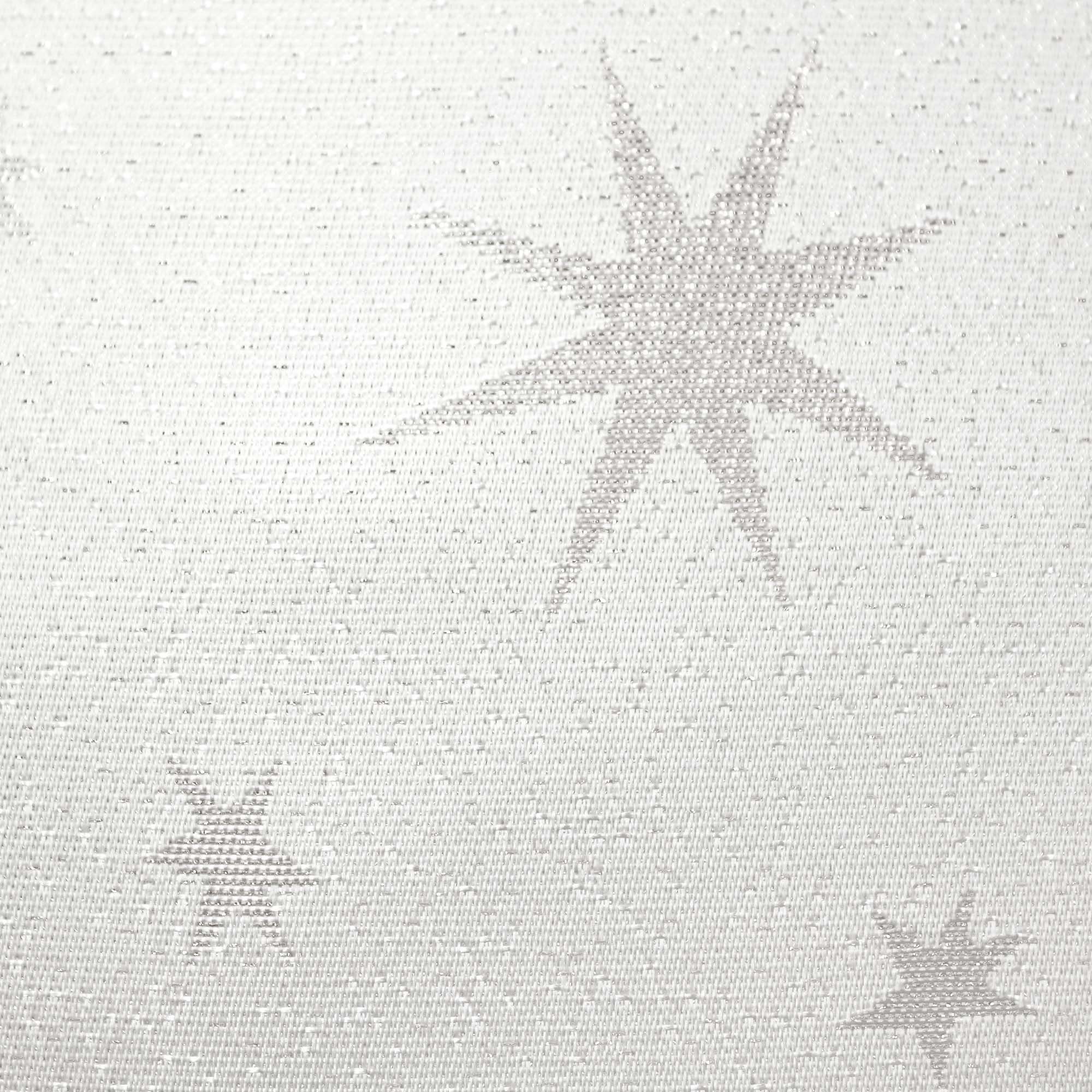 Haus und Deko Tischdecke Tischdecke Weiß Sterne cm Weihnachten (1-tlg) Lurex Tischwäsche 130x220 glänzend