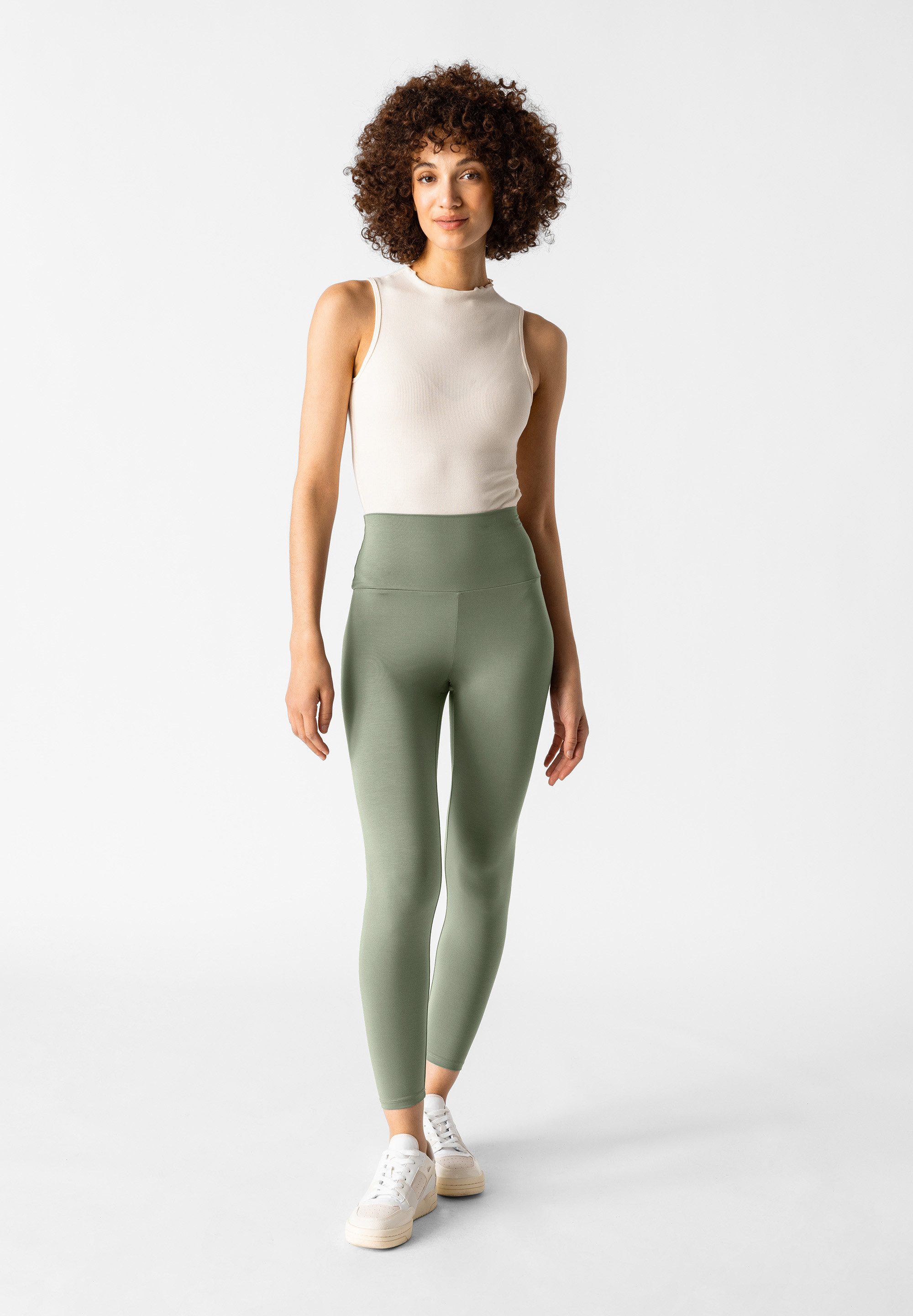 Les Lunes Leggings Luna 7/8 (Cleo) Bambusviskose, 7/8 Länge, elastischer hoher Bund, bequeme Passform