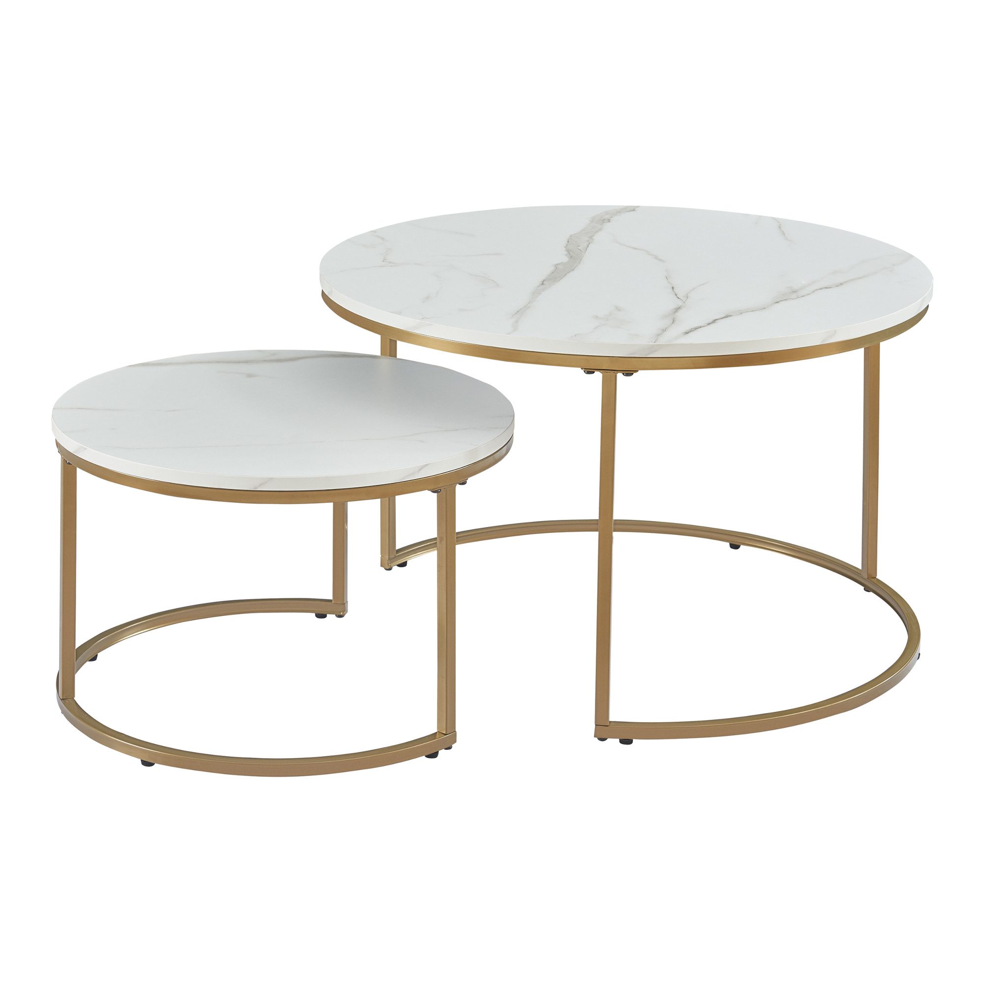 en.casa Couchtisch, »Christchurch« 2er Set rund günstig online kaufen