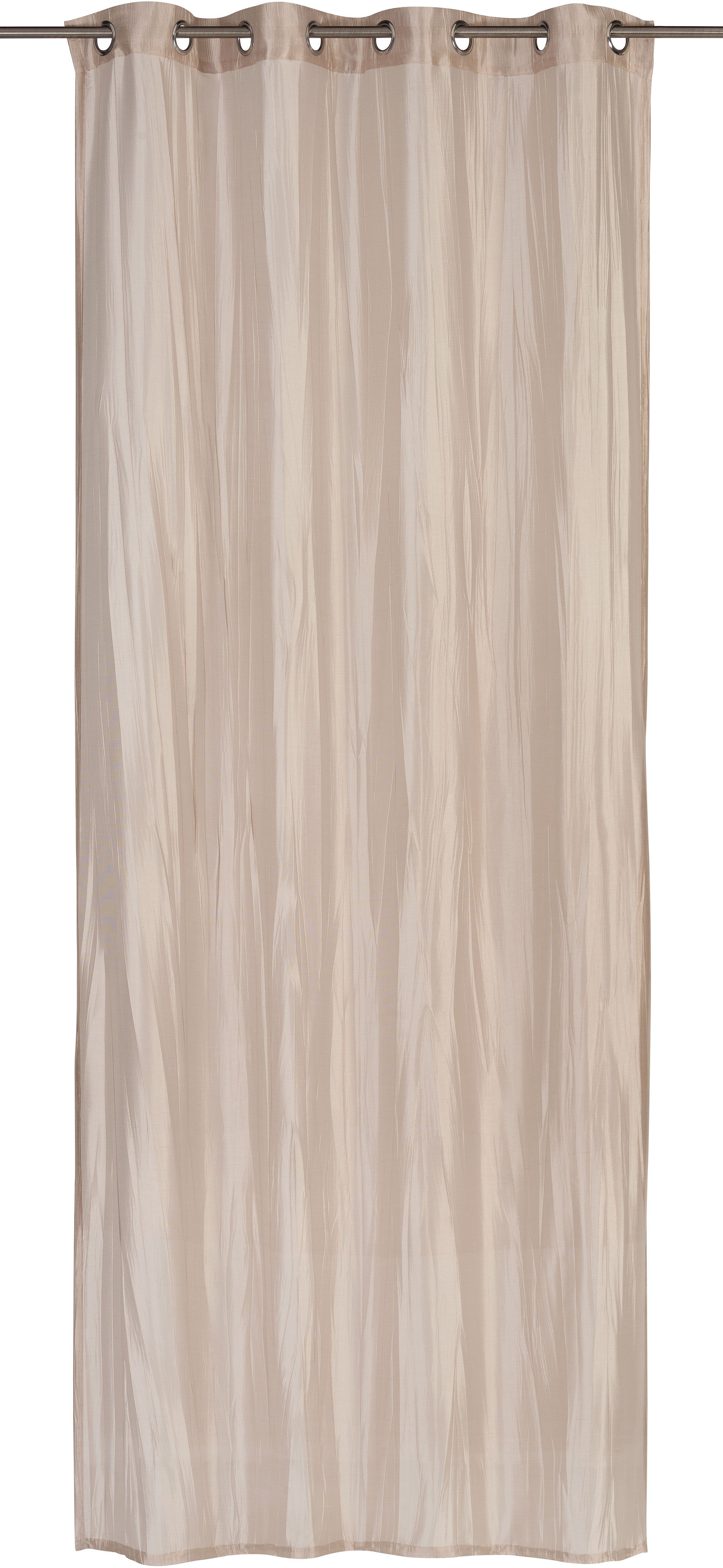 Nomadi, Ösen ELBERSDRUCKE, St), (1 halbtransparent Gardine beige