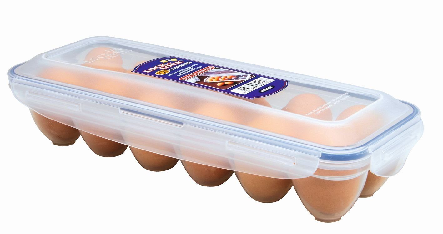 LOCK & LOCK Vorratsdose, Kunststoff, Aufbewahrungsbox für 12 große Eier, aus Kunststoff in transparent