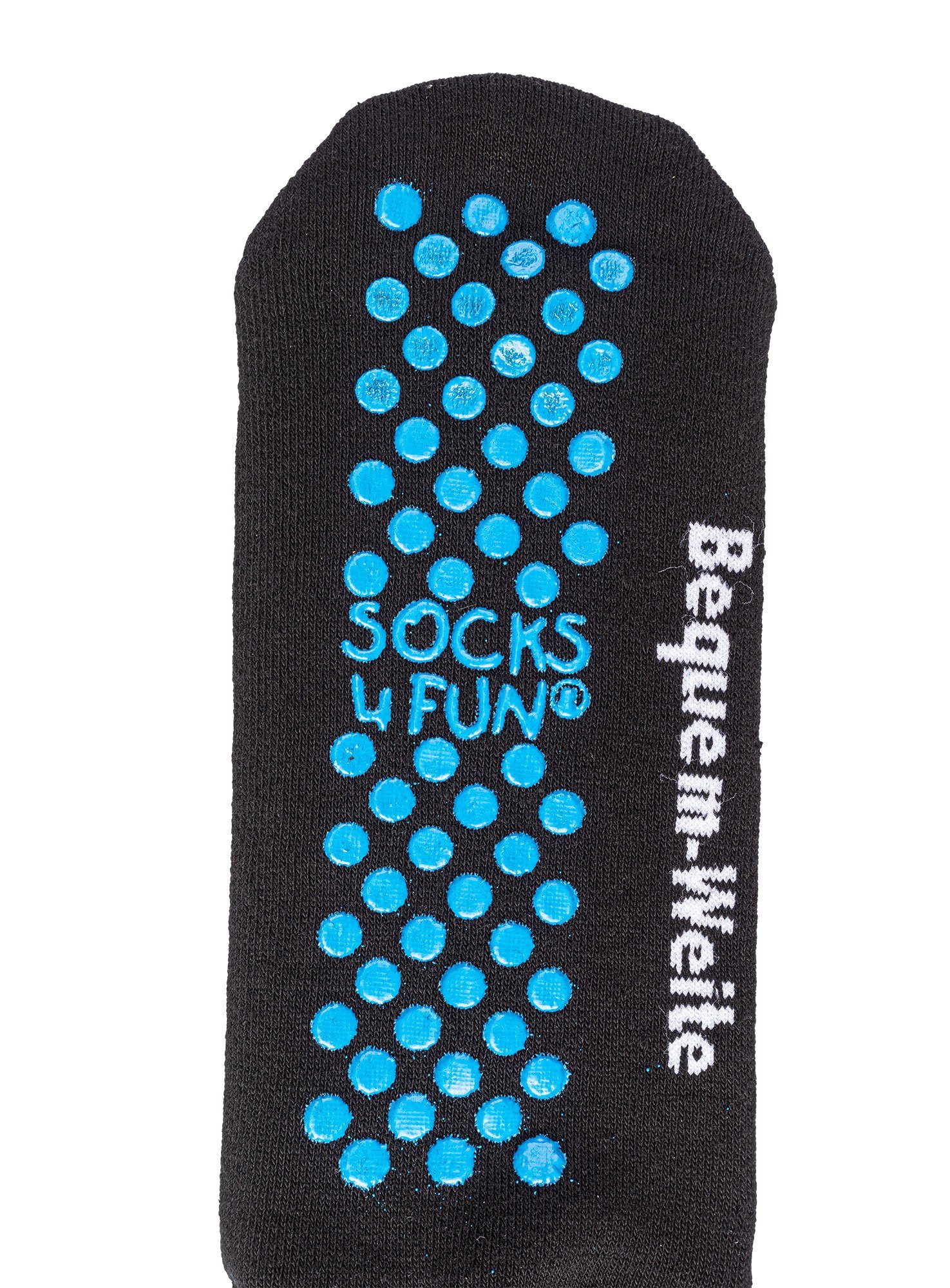 TippTexx 24 ABS-Socken 2 Paar antibakterielle Extra-Breite ABS-Socken mit Polstersohle (2 Paar) schützende Polstersohle, rutschfest, ohne Gummidruck – Bild 2 von 5