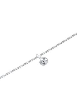 Elli Collier Choker mit Anhänger Mondstein Rund 925 Silber