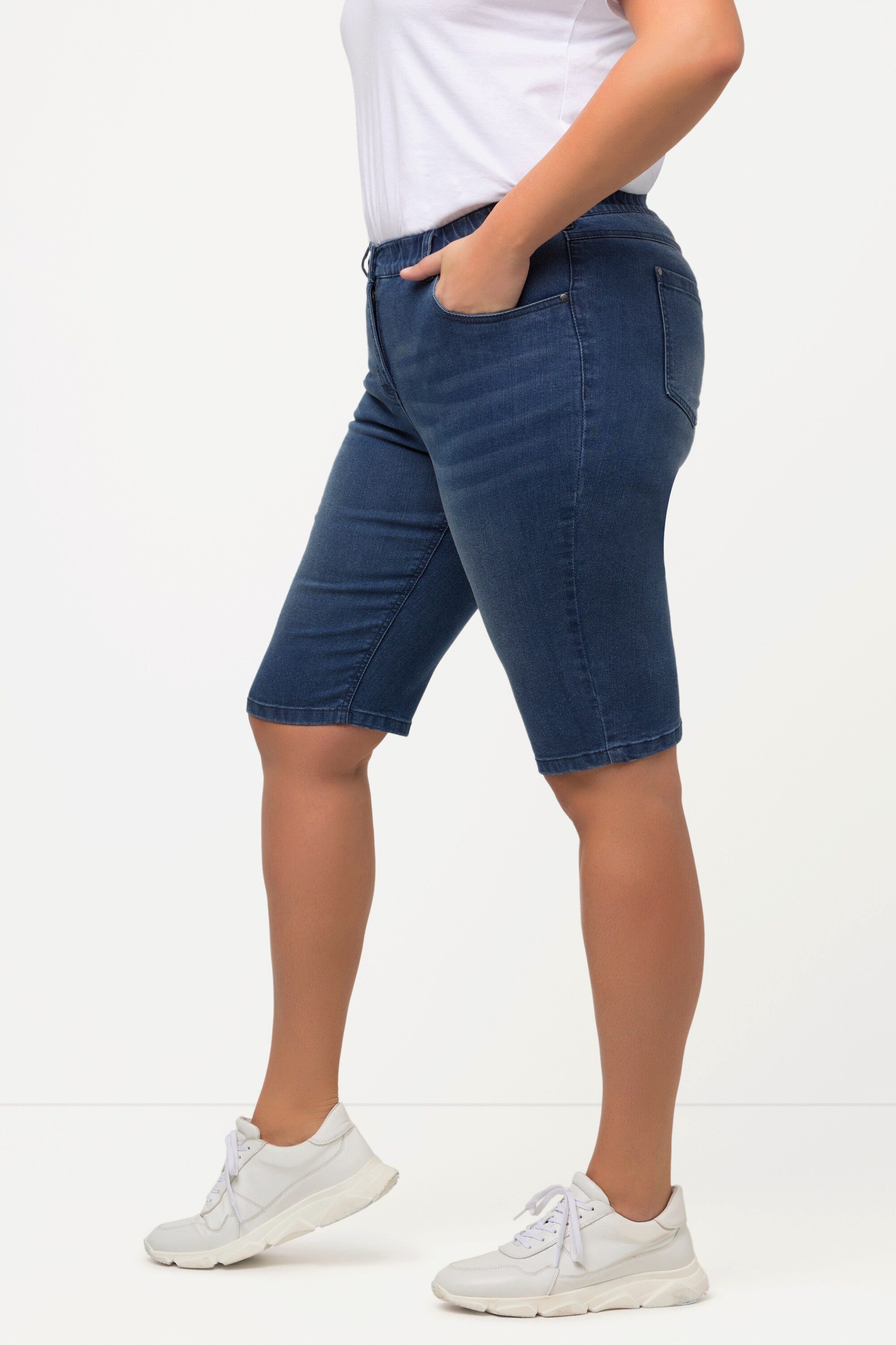 Ulla Popken Bermudas Jeansbermuda Mandy 5-Pocket-Form Komfortbund