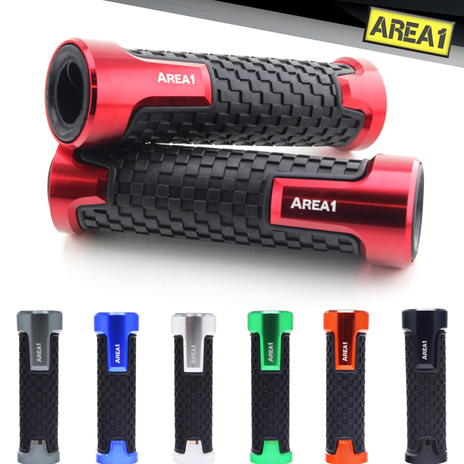 Area1 Griff für Motorrad / Roller Lenker mit 22 + 24-25mm Innendurchmesser