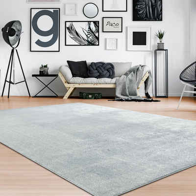 Teppich »Cadiz 630«, Paco Home, rechteckig, Höhe: 22 mm, Kurzflor, Uni-Farben, besonders weich, waschbar