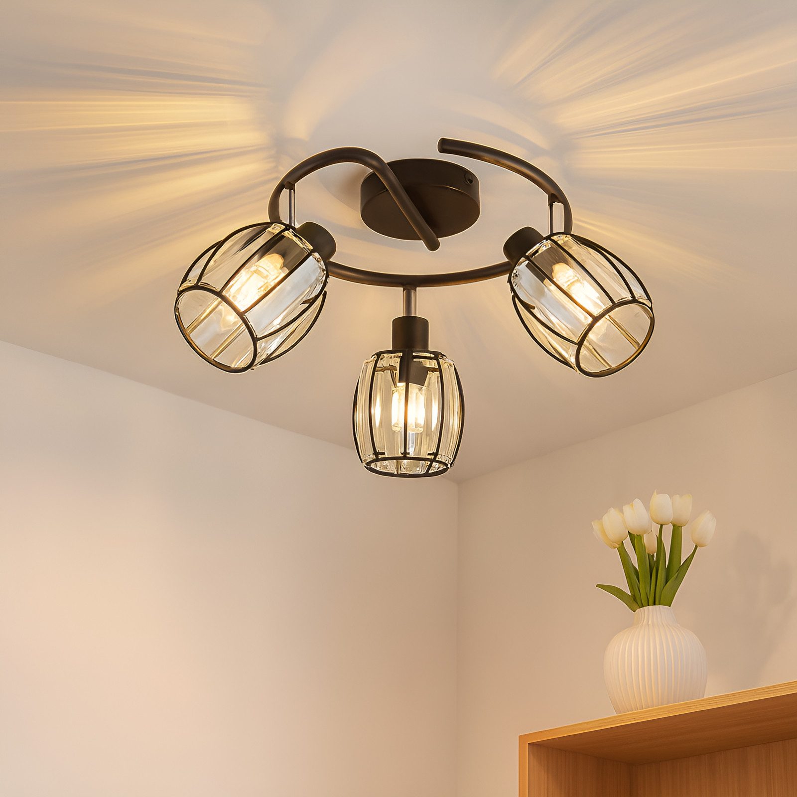 Nettlife Deckenstrahler Kristall Vintage Industrial Deckenspot günstig online kaufen