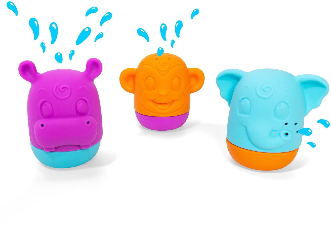 ABC Badespielzeug Badewanne Wasser Spielzeug 3 Wasserspritz Tiere 104010189